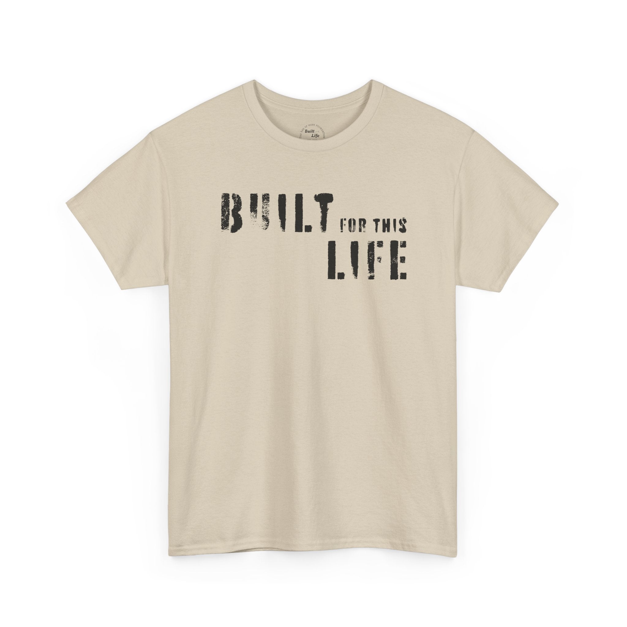 Built for this Life™ Faded Letter Design Unisex Heavy Cotton Tee