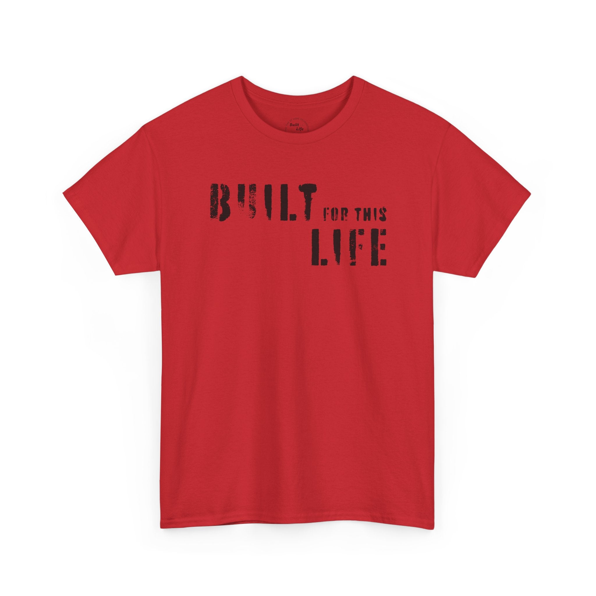 Built for this Life™ Faded Letter Design Unisex Heavy Cotton Tee