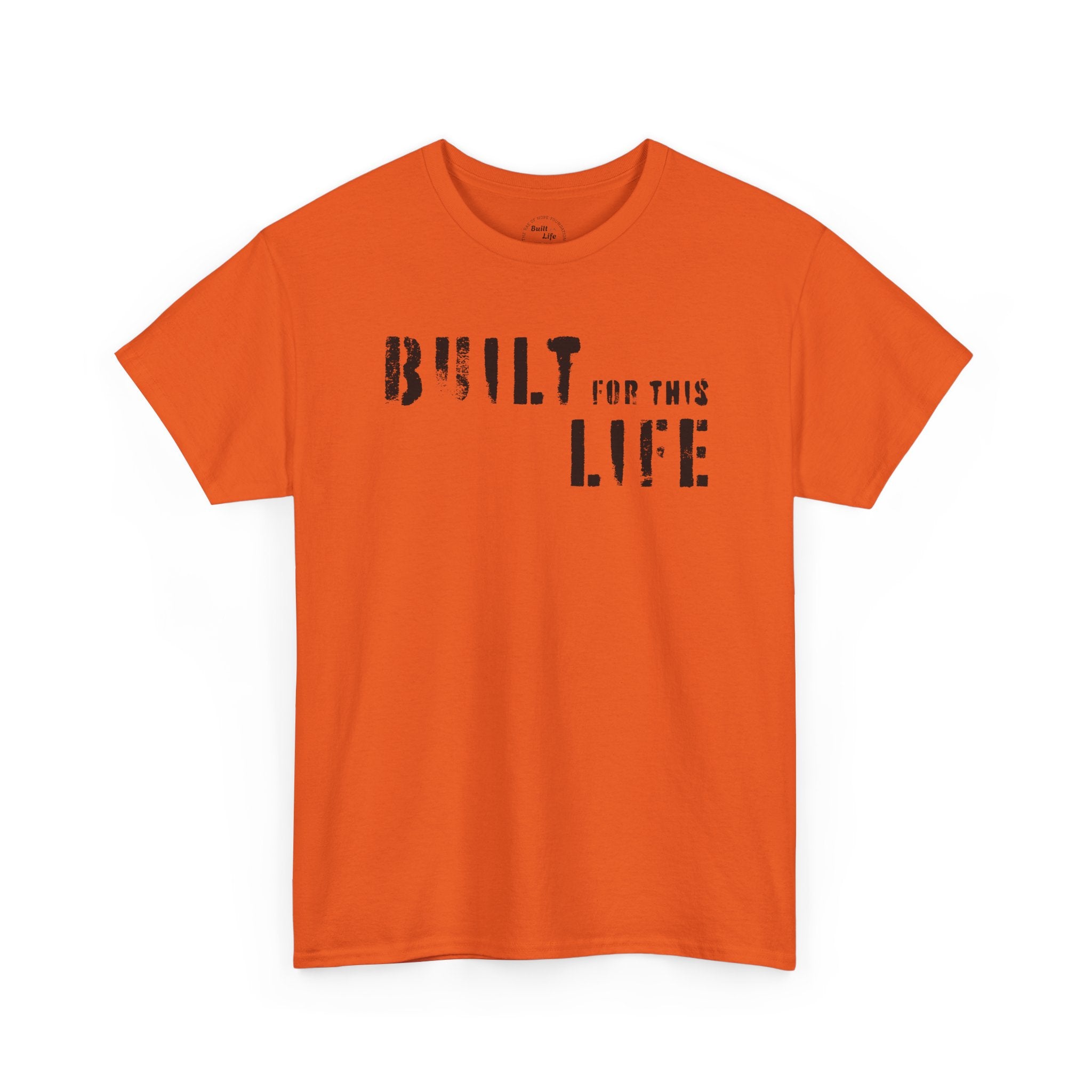 Built for this Life™ Faded Letter Design Unisex Heavy Cotton Tee